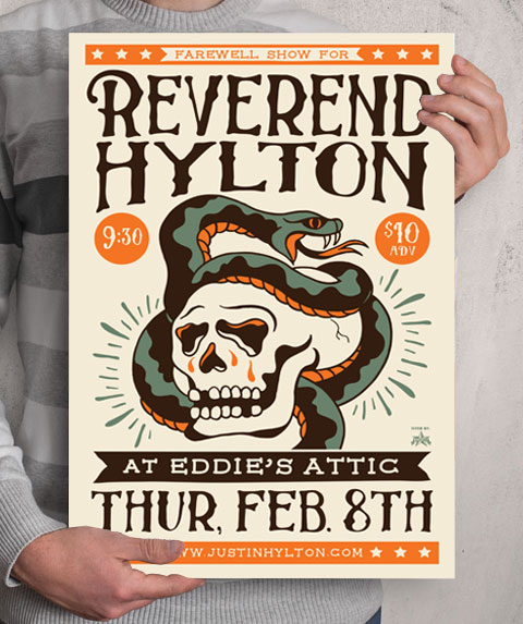 Reverend Hylton gigposter