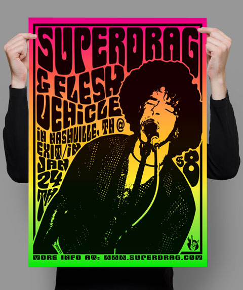 Superdrag & Flesh Vehicle gigposter
