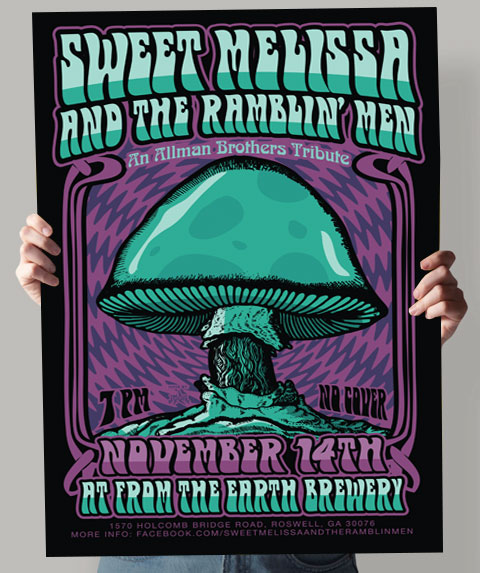 Sweet Melissa and The Ramblin' Men gigposter