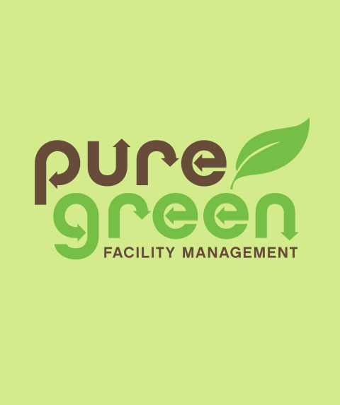 Pure Green Facility Management logo design